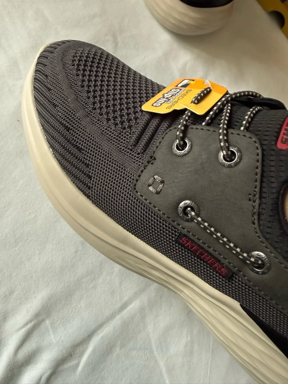 Skechers Lawson Parasail Shoes Hands Free Slip-ins Chocolate -Black Mens 8 New